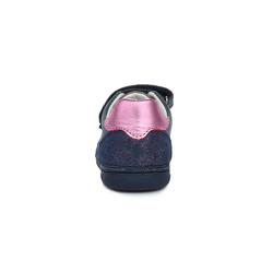 Kép 3/6 - D.D.Step átmeneti  bőrcipő, navy-pink, pöttyös, 32-37.