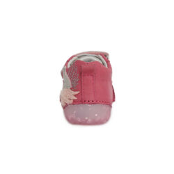 Kép 3/6 - D.D.Step első lépés bőrcipő, pink, unikornisos, 19-24.