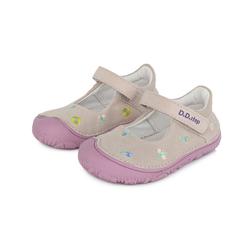 Kép 2/6 - D.D.Step nyitott barefoot cipő, mályva, virágos, 20-25.