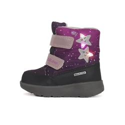 Kép 1/7 - D.D.Step AQUA-TEX vízálló bakancs, lila-fekete, csillagos, 22-27.
