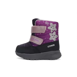 Kép 2/7 - D.D.Step AQUA-TEX vízálló bakancs, lila-fekete, csillagos, 22-27.