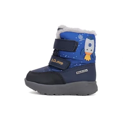 Kép 2/7 - D.D.Step AQUA-TEX vízálló bakancs, navy-kék, űrrakétás, 22-27.