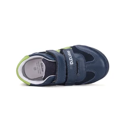 Kép 5/6 - D.D.Step átmeneti  bőrcipő, navy-lime, 31-36.