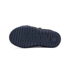 Kép 6/6 - D.D.Step átmeneti  bőrcipő, navy-lime, 31-36.