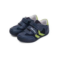 Kép 2/6 - D.D.Step átmeneti  bőrcipő, navy-lime, 31-36.