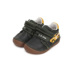 Kép 2/7 - D.D.Step barefoot átmeneti cipő, sötétzöld-sárga, versenyautós, 20-25.