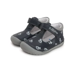Kép 2/6 - D.D.Step nyitott barefoot cipő, navy, hintalovas, 20-25.