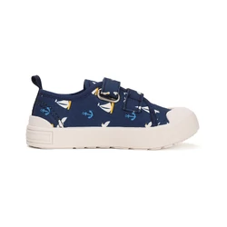Kép 4/6 - D.D.Step vászoncipő,  navy, matrózos, 26-31.