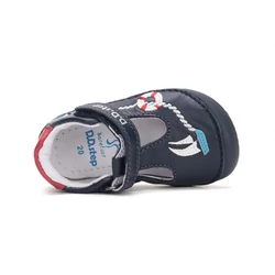 Kép 5/7 - D.D.Step nyitott barefoot cipő, navy, hajós, 20-25.