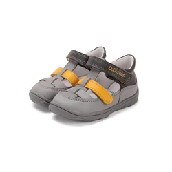 Kép 2/7 - D.D.Step nyitott barefoot cipő, szürke-mustár, 20-25.