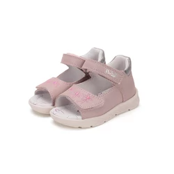 Kép 1/6 - Ponte20 gyerekszandál, rose-gold, virágos, 28-33.