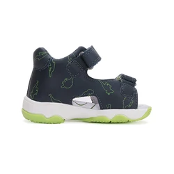 Kép 4/6 - D.D.Step gyerekszandál, navy-lime, dinós, 20-25.