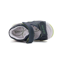 Kép 5/6 - D.D.Step gyerekszandál, navy-lime, dinós, 20-25.