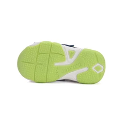 Kép 6/6 - D.D.Step gyerekszandál, navy-lime, dinós, 20-25.