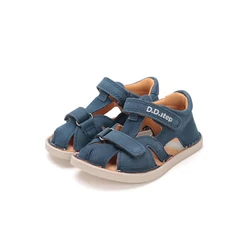 Kép 1/7 - D.D.Step barefoot gyerekszandál, acélkék, 26-31.