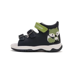 Kép 2/6 - D.D.Step gyerekszandál, navy-lime, rókás, 19-24.