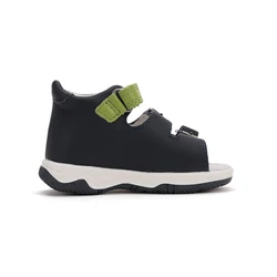 Kép 4/6 - D.D.Step gyerekszandál, navy-lime, rókás, 19-24.