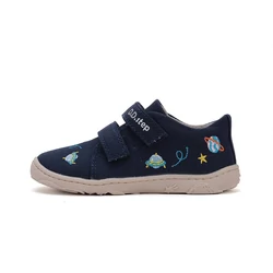 Kép 2/7 - D.D.Step barefoot vászoncipő, navy, bolygós, 20-25.