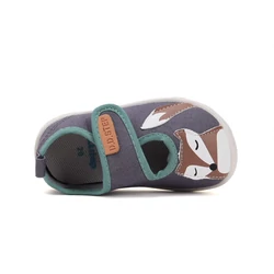 Kép 5/7 - D.D.Step barefoot szobacipő, szürke-türkiz, rókás, 20-25.