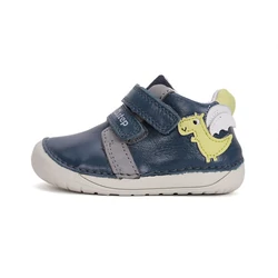 Kép 1/7 - D.D.Step barefoot átmeneti cipő, navy-sárga, sárkányos, 20-25.