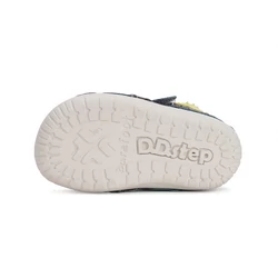 Kép 6/7 - D.D.Step barefoot átmeneti cipő, navy-sárga, sárkányos, 20-25.