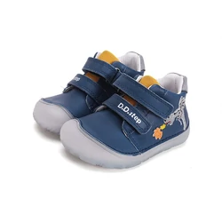 Kép 2/7 - D.D.Step barefoot átmeneti cipő, kék-narancs, sárkányos, 20-25.