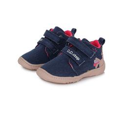 Kép 1/6 - D.D.Step barefoot vászoncipő, farmerkék, unikornisos, 20-25.