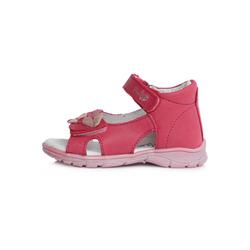 Kép 2/6 - Ponte 20 gyerekszandál két tépőzárral, pink-arany, szívecskés, 22-27.