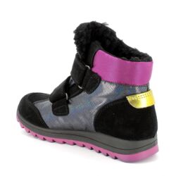 Kép 3/3 - Primigi Gore-tex vízálló bundás cipő, fekete-pink, 30-37.