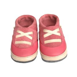 Kép 1/2 - Puhatalpú bőr bébi sportcipő, pink-púder.