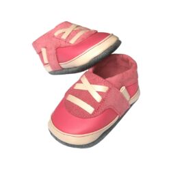 Kép 2/2 - Puhatalpú bőr bébi sportcipő, pink-púder.