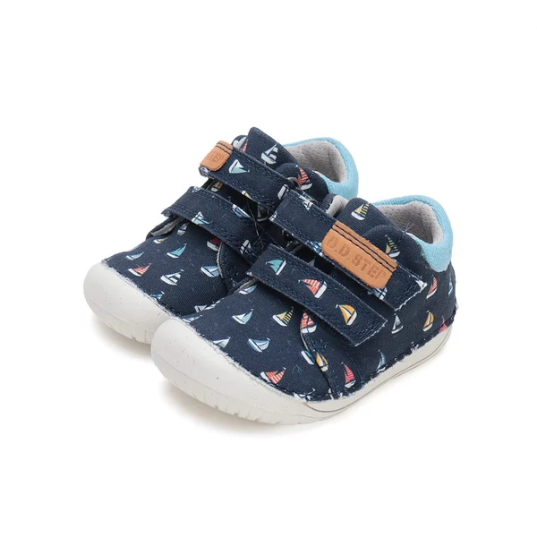 D.D.Step barefoot vászoncipő, navy, hajós, 20-25.