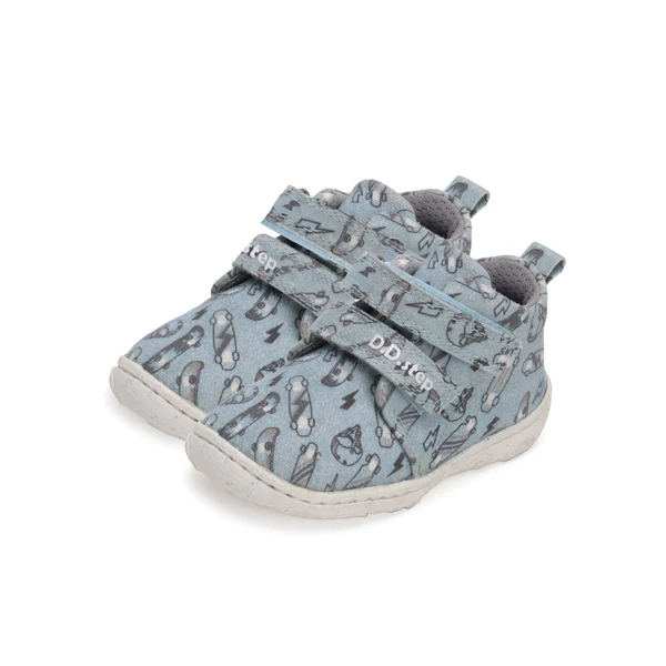 D.D.Step barefoot vászoncipő, halványkék, gördeszkás, 20-25.