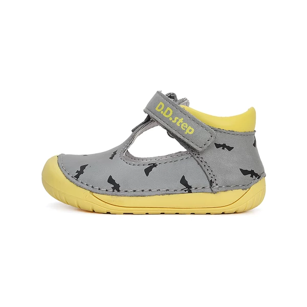 D.D.Step nyitott barefoot cipő, szürke-sárga, denevéres, 20-25.