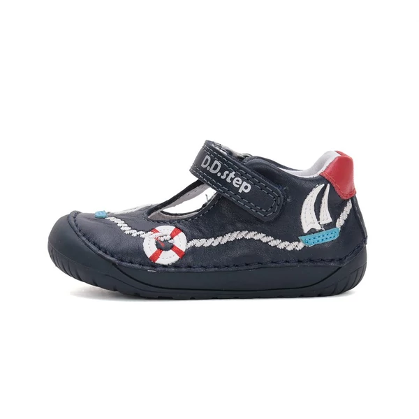 D.D.Step nyitott barefoot cipő, navy, hajós, 20-25.