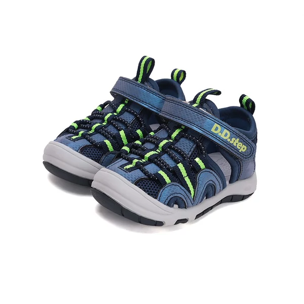 D.D.Step Quick Dry sportszandál, kék, terepmintás, 20-25.