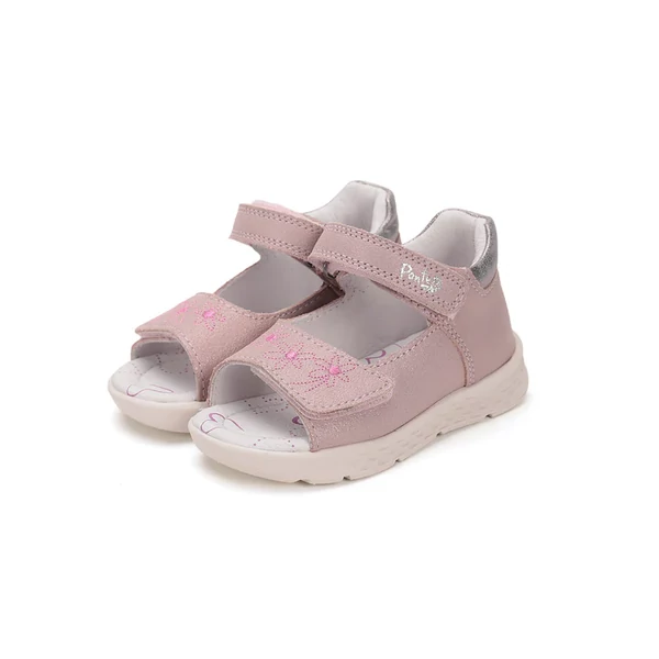 Ponte20 gyerekszandál, rose-gold, virágos, 22-27.