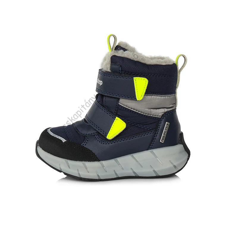 D.D.Step AQUA-TEX vízálló bakancs, navy-neonzöld, 30-35.