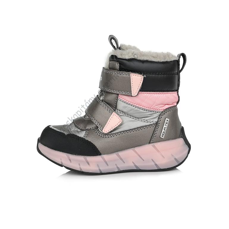 D.D.Step AQUA-TEX vízálló bakancs, ezüst-rózsa, 30-35.