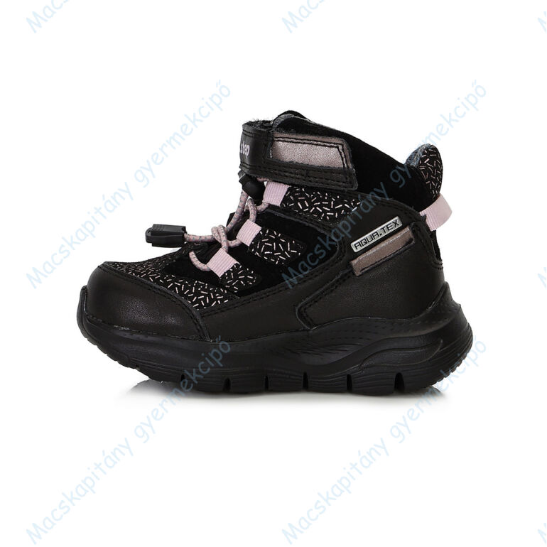 D.D.Step AQUA-TEX vízálló cipő, fekete-ezüst, 30-35.