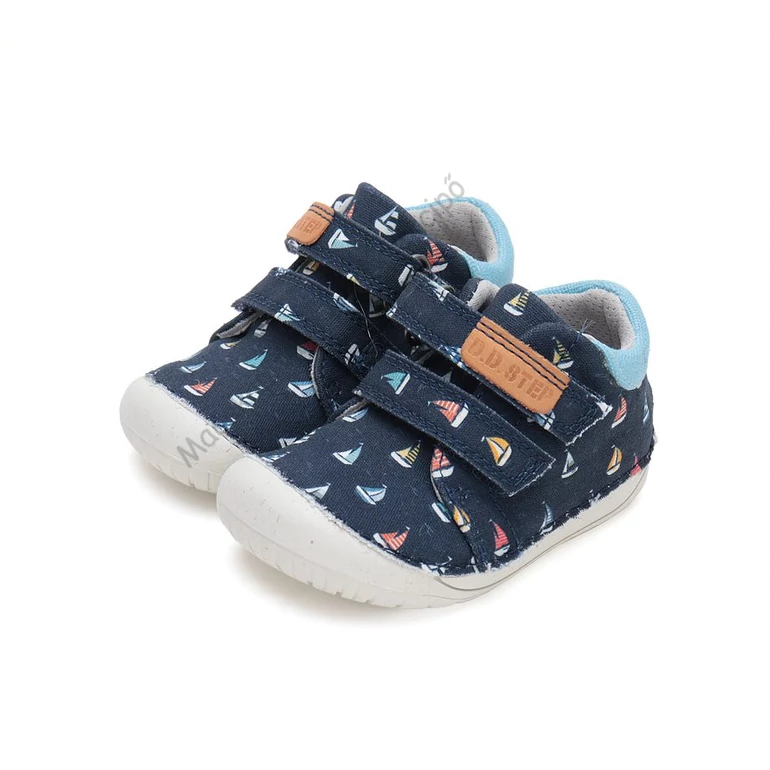 D.D.Step barefoot vászoncipő, navy, hajós, 20-25.