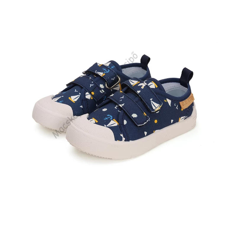 D.D.Step vászoncipő,  navy, matrózos, 26-31.