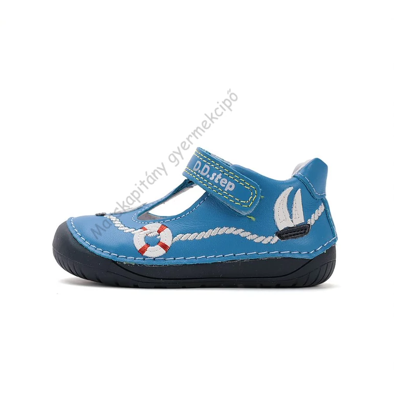 D.D.Step nyitott barefoot cipő, kék, hajós, 20-25.