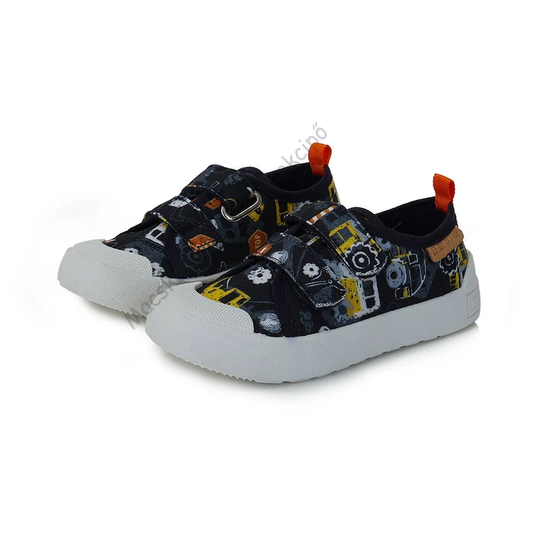 D.D.Step vászoncipő, navy, munkagépes, 20-25.