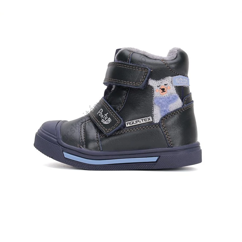Ponte20 AQUA-TEX vízálló bundás cipő, navy, jegesmedvés, 22-27.