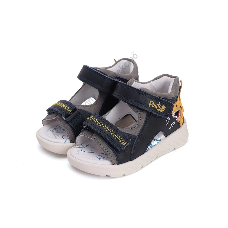 Ponte20 gyerekszandál, navy, cápás, 22-27.