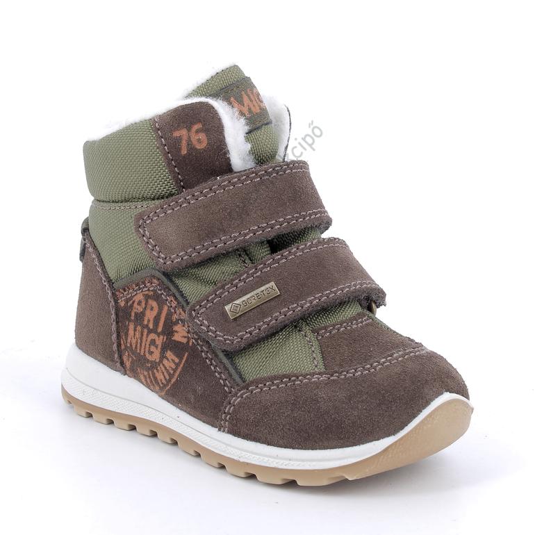 Primigi Gore-tex vízálló bundás cipő, barna-khaki, 21-24.