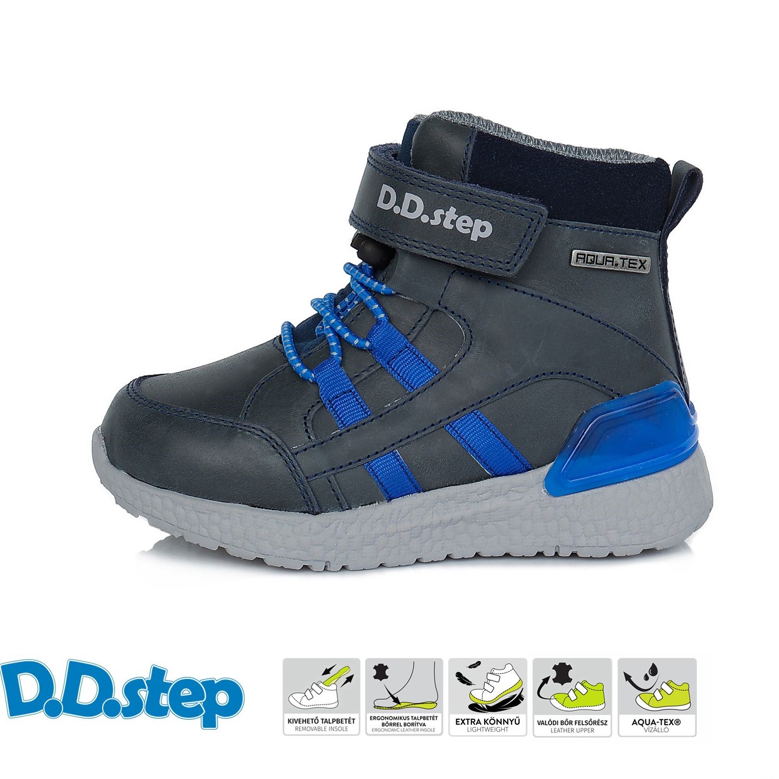 D.D.Step AQUA-TEX vízálló cipő, navy-kék, 30-35.