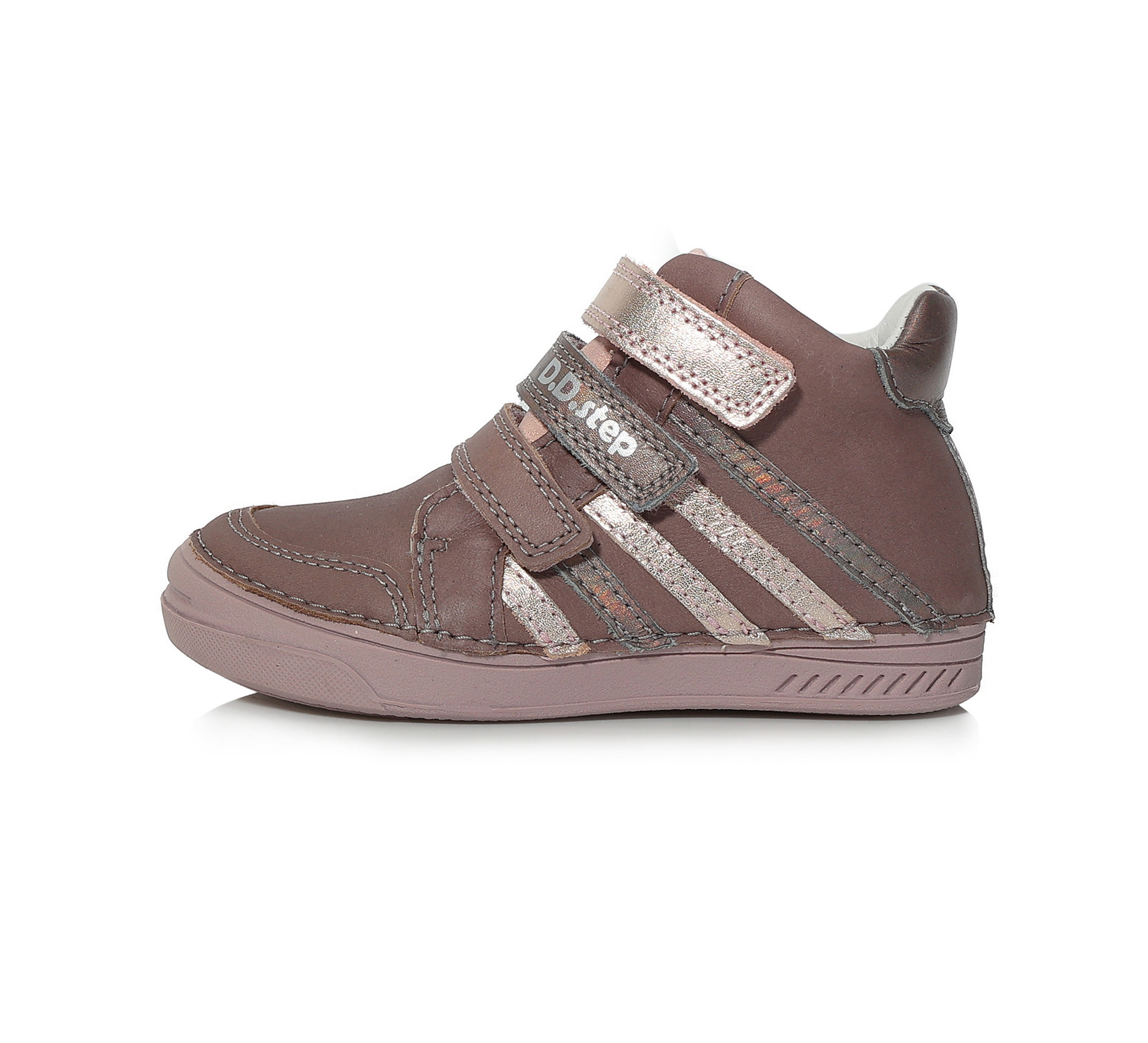 D.D.Step átmeneti  bőrcipő, mályva-rose gold, 25-30.