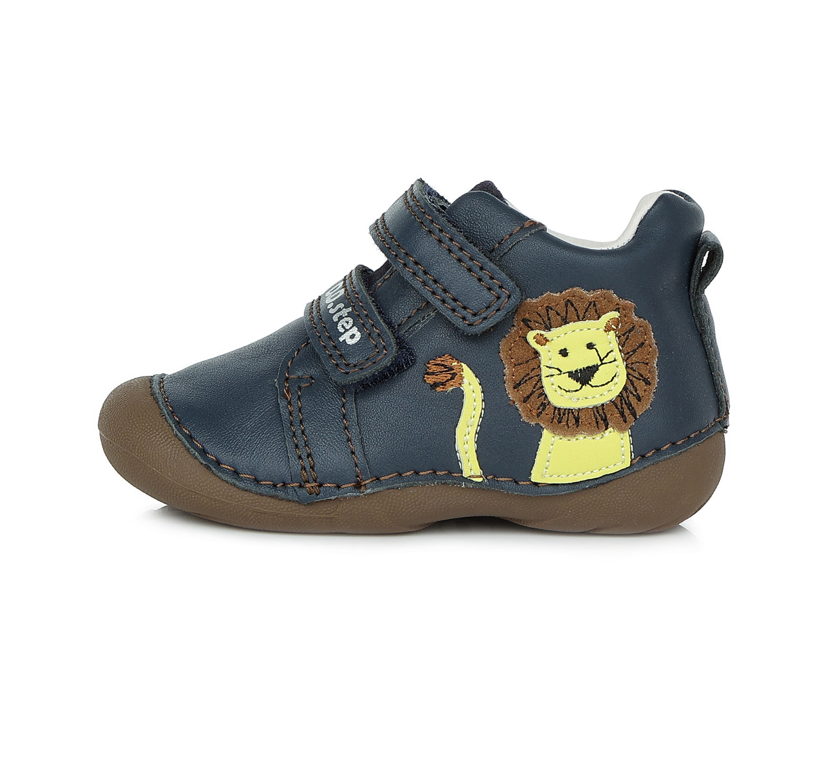 D.D.Step első lépés bőrcipő, navy, oroszlános, 19-24.